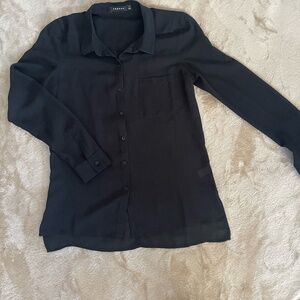 Trouvé blouse in black.  Size small